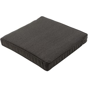 Loungekussen 60x60cm carré - Canvas eco dark grey (waterafstotend)