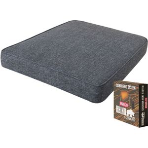 Warmtekussen wicker universeel premium 48x48cm - Porto grey (waterafstotend)
