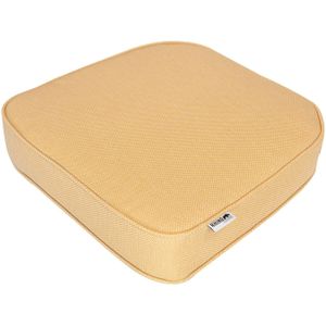 Zitkussen wicker universeel 46x48cm (extra dik) - Ribera twist yellow (waterafstotend)