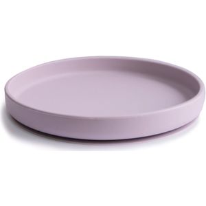 Mushie Silicone Bord Rond Met Zuignap | Soft Lilac