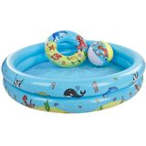 Swim Essentials Opblaasbaar Zwembad - Baby & Kinder Zwembad – Playpoolset Zeedieren - Ø 120 cm – met Strandbal & Zwemring