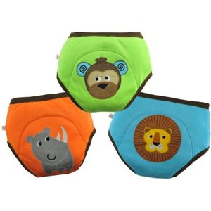 Zoocchini set van 3 oefenbroekjes - 100% organic katoen - Safari - Jongens - 3-4 jaar