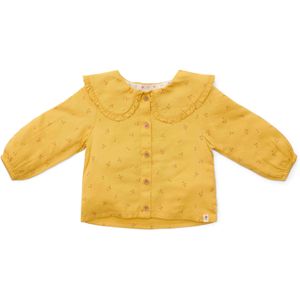 Little Dutch Babyblouse Winter Warm Yellow Blooming Flower Girls