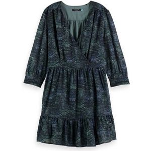 Scotch & Soda 173369 Langarm-midikleid