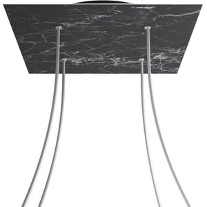 Creative Cables Krovnq404f104 Xxl Rose-one Square Marquina-marmor Rosen-set