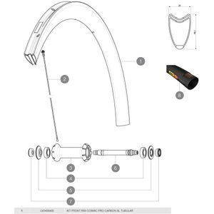 Mavic Cosmic Pro Carbon Sl Tubular Front Felge