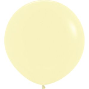Ballons Pastell Mattgelb 91cm 2Stk