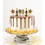 Kerzen 90 Jahre Champagner 17,5cm