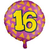Heliumballon 16 Jahre Bunt Leer 46cm