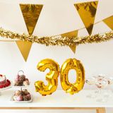 Goldene Figur Ballon 8 Jahre 36cm