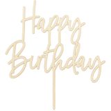 Tortenaufleger Happy Birthday Holz 16,5cm