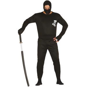 Ninja Kostüm Männer Schwarz L