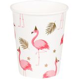 Flamingo Becher Papier 210ml 10Stk