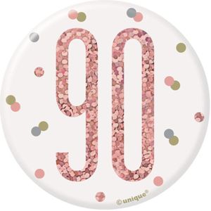 Knopf 90 Jahre Rose Gold 8cm