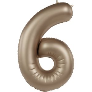 6 Jahre Figur Ballon Gold 86cm