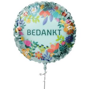 Dankeschön Helium Ballon Blau Leere Blumen 45cm