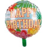 Happy Birthday Helium Ballon Doppelseitig Leer 45cm