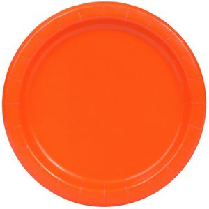 Orangefarbene Teller rund 17,5 cm 8 Stk.