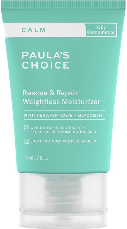 Paula's Choice CALM Rescue & Repair Weightless Nachtcrème - met Hexapeptide-8 - Gecombineerde & Vette Huid - 60 ml