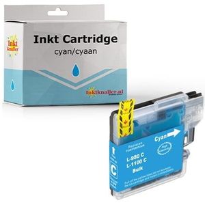 Huismerk voor Brother LC980C inktcartridge cyaan 18 ml. - inktknaller