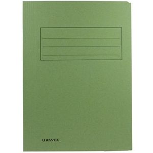 Class'ex dossiermap, 3 kleppen ft 23,7 x 34,7 cm (voor ft folio), groen