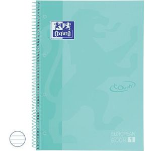 Oxford School Touch Europeanbook spiraalblok, ft A4+, 160 bladzijden, gelijnd, pastel groen