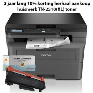 Combi Deal - Brother DCP-L2627DWE zwart laserprinter + extra TN-2510XL