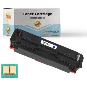 Huismerk vervangt HP W2031A - 415A toner cyaan met chip
