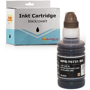 Huismerk Epson inktfles T6731 zwart 100ml - inktknaller.nl