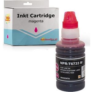 Huismerk Epson inktfles T6736 licht magenta 100ml - inktknaller.nl