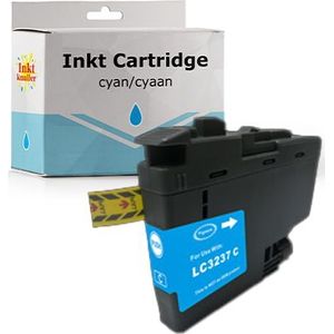 Huismerk voor Brother LC3237 cyaan inkt cartridge - inktknaller