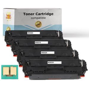 Huismerk vervangt HP 415X toner set bkcmy Met chip