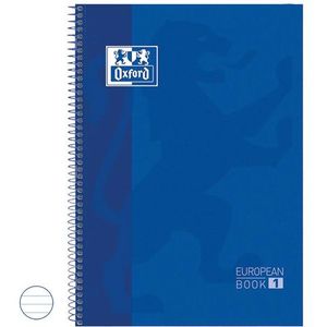 Oxford School Classic Europeanbook spiraalblok, ft A4+, 160 bladzijden, gelijnd, donkerblauw