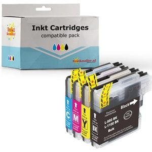 Huismerk voor Brother LC-1100 - LC-980 Multi pack 4 cartridges