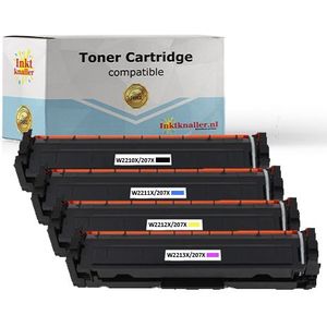 Huismerk vervangt HP 207X - W2210/11/12/13 toner set bkcmy met chip
