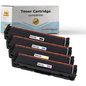 Huismerk vervangt HP 410A complete set CF410A-CF411A-CF412A-CF413A