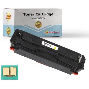Huismerk vervangt HP W2032A - 415A toner geel MET chip