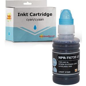 Huismerk Epson inktfles T6734 licht cyaan 100ml - inktknaller.nl