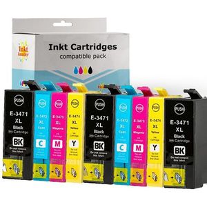Huismerk Epson T3476 - 34XL Duo pack - 9 cartridges