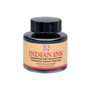 Talens Oostindische inkt, flesje van 30 ml, zwart