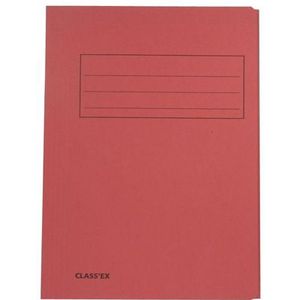 Class'ex dossiermap, 3 kleppen ft 23,7 x 34,7 cm (voor ft folio), kers