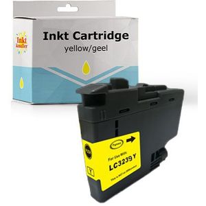 Huismerk voor Brother LC3239 geel inkt cartridge - inktknaller