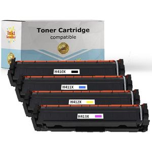 Huismerk vervangt HP 410X complete set CF410X-411X-412X-413X