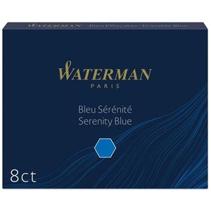 Waterman inktpatronen Standard blauw Florida, pak van 8 stuks