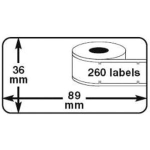 Compatibel 99012 Etiketten Dymo/Seiko Labels (89mm x 36mm - 260st)
