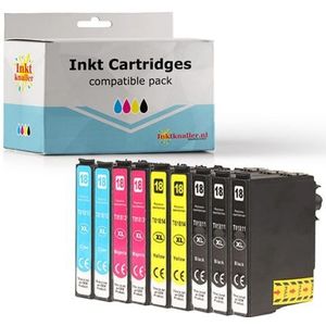 Huismerk Epson T1816 (18XL) DUO pack 8 inktcartridges HC + 1 zwart extra