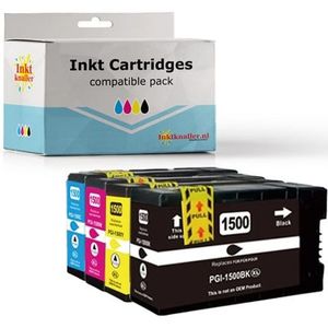 Huismerk Canon PGI-1500 XL MULTI PACK bkcmy MET CHIP Huismerk 4 cartridges