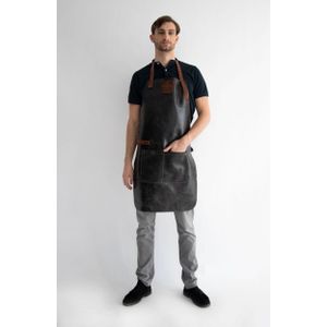 Logan Leather Apron with Neck Closure
