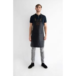 Zach Leather Apron with Cross-closure