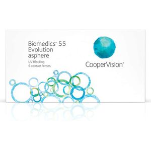 Biomedics Evolution 55 UV 6 pack (-5.75), Maandlenzen, Contactlenzen, met UV bescherming, CooperVision